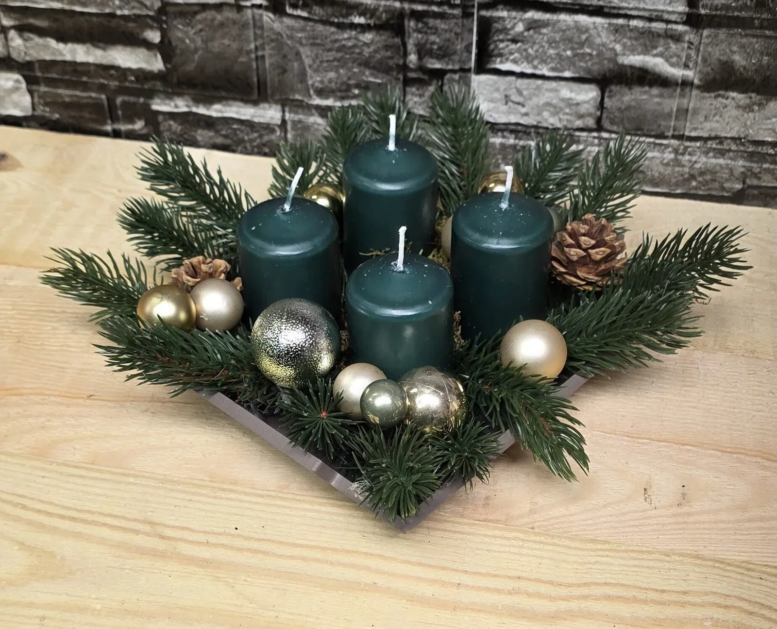 Adventsgesteck, grün