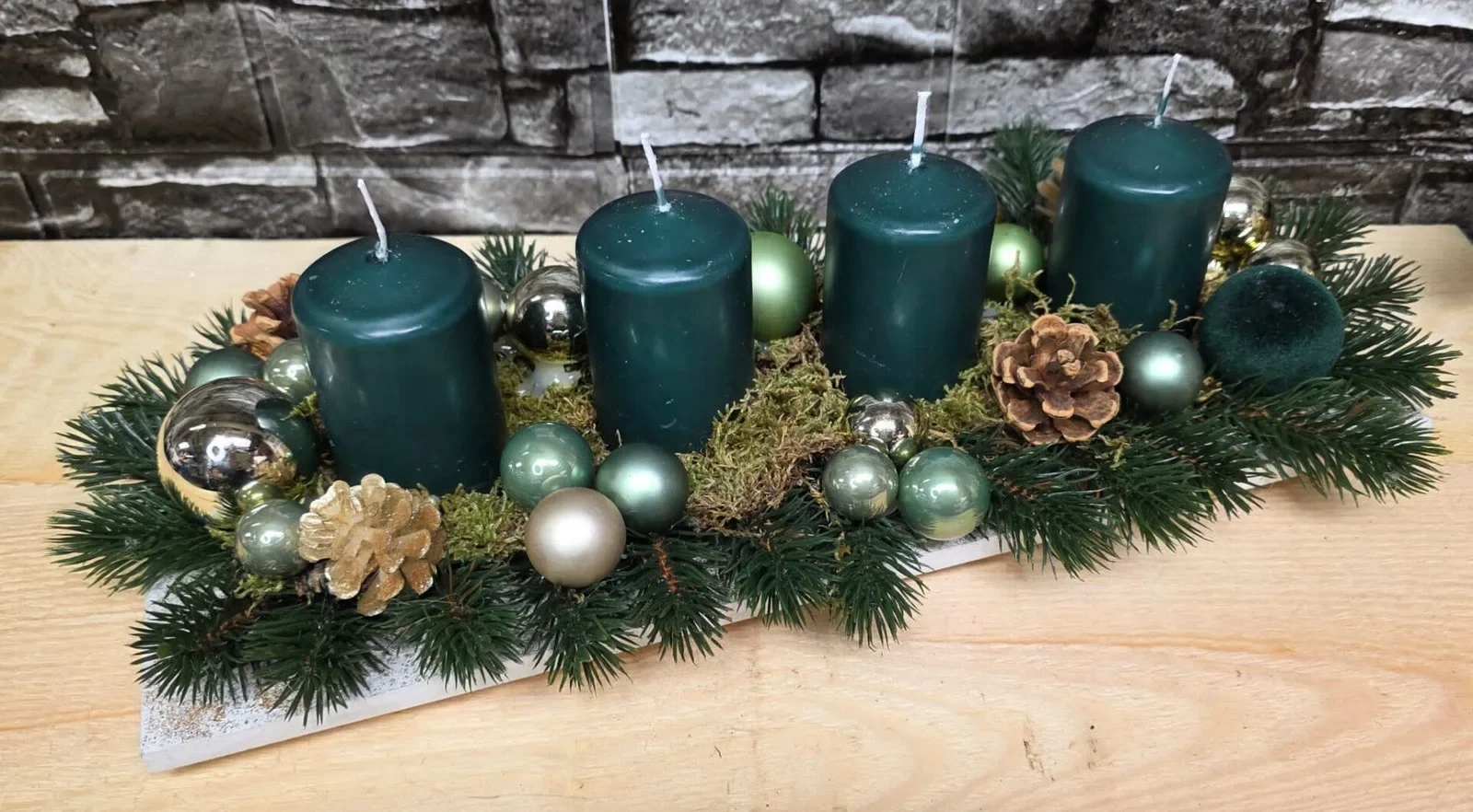 Adventsgesteck, grün