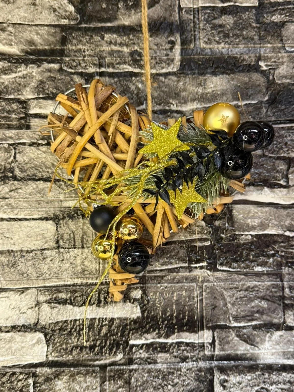 Herz, schwarz/gold
