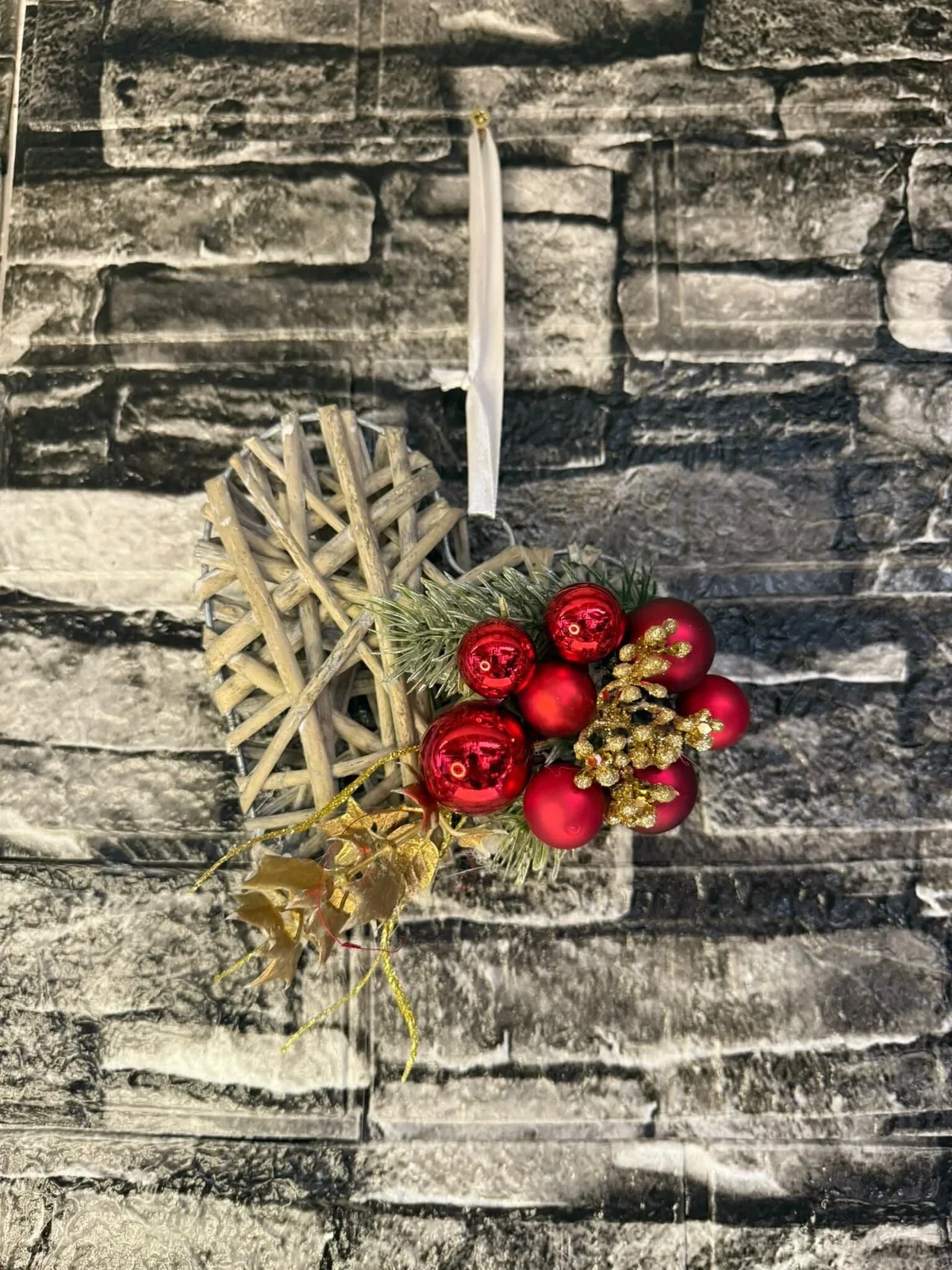 kleines Herz, rot / gold