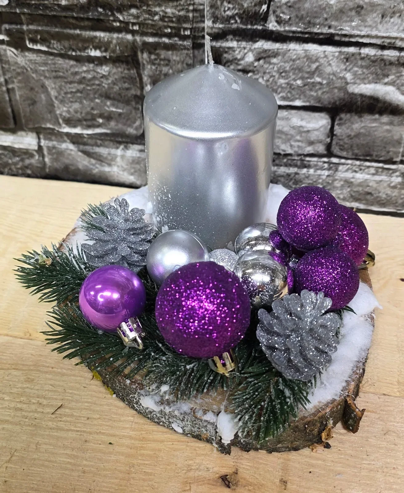 Baumscheibe lila / silber
