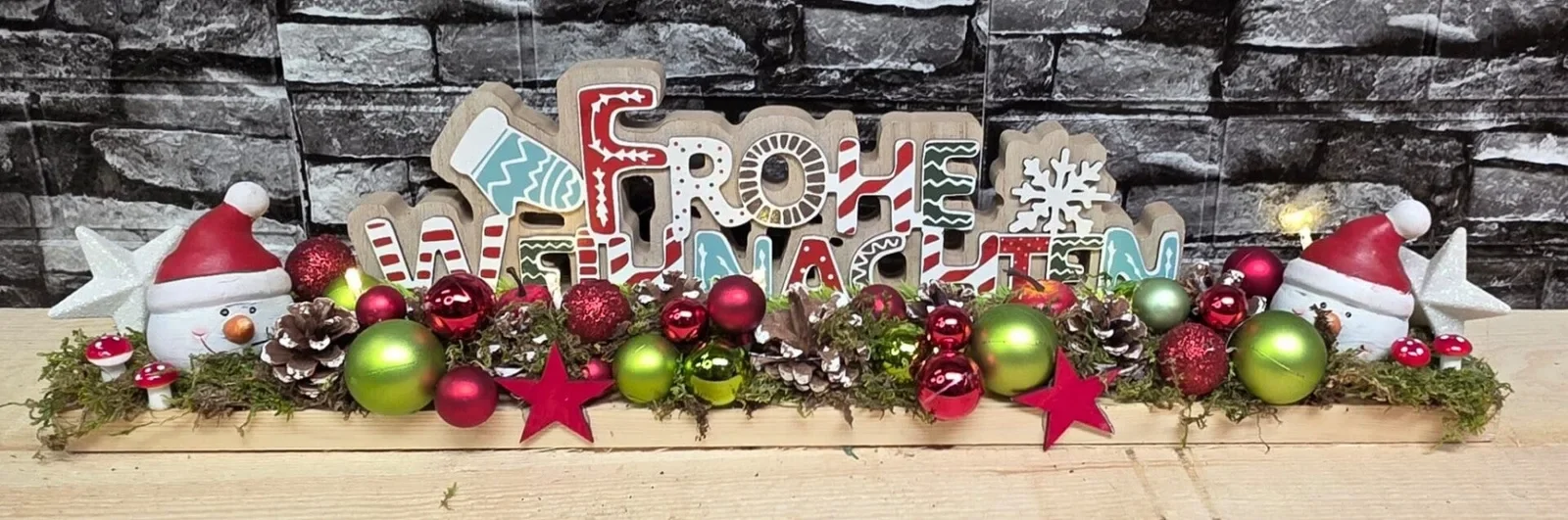 Brett "Frohe Weihnachten"